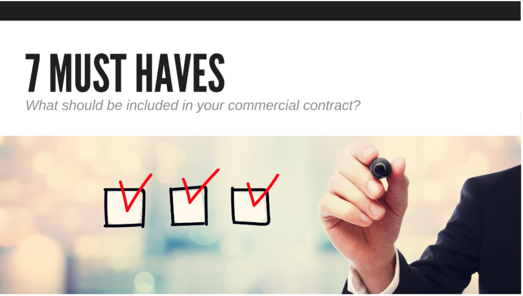 What Should Be Included in Your Commercial Contract?